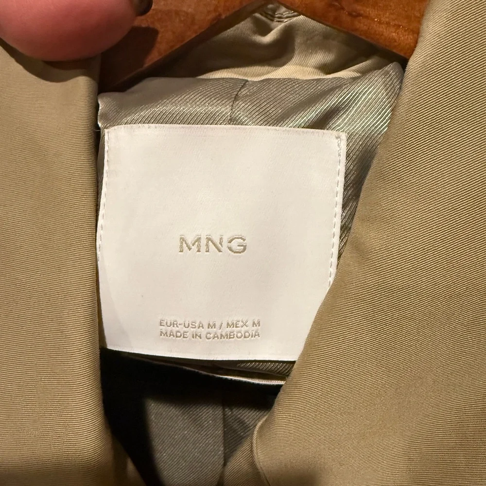 Mango Beige Double-Breasted Trench Coat - Picture 2 of 2